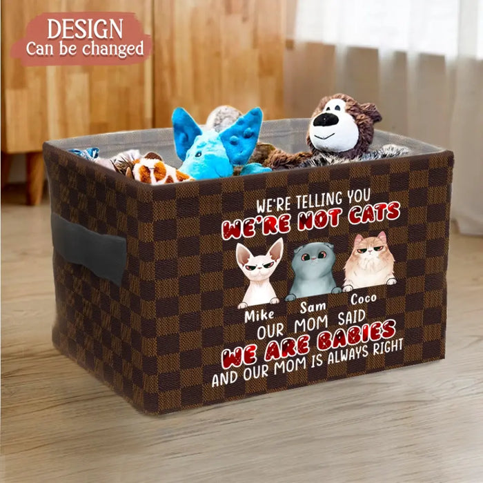 Personalized I'm Not A Dog Storage Box - Up to 10 Dogs/Cats - Gift Idea for Pet Lovers - I'm Telling You I'm Not A Dog