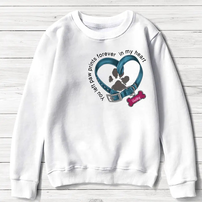 Custom Personalized Dog Sweater - Gift Idea For Dog Lover/ Mother's Day/Father's Day - You Left Paw Prints Forever In My Heart