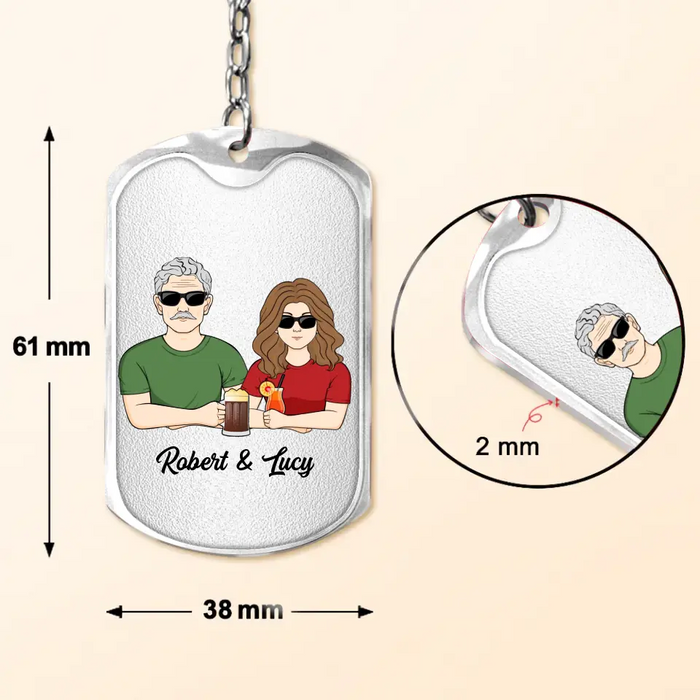 Custom Personalized Grandpa Aluminum Keychain - Gift Idea For Grandpa/Father's Day - Grandpa Knows Every Thing