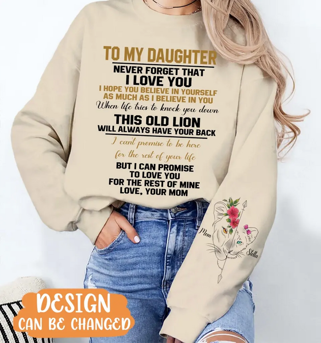 Personalized Lion Mom AOP Sweater - Mother's Day Gift Idea for Daughter/Son - To My Daughter/Son Never Forget That I Love You