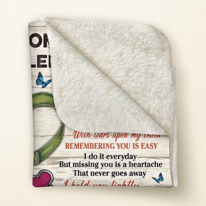 Personalized Memorial Pet Pawprint Fleece Throw/Quilt Blanket - Memorial Gift Idea For Dog/Cat Lover - The Moment That You Left Me