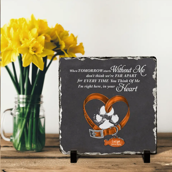 Custom Personalized Memorial Pet Cat Square Lithograph - Gift Idea For Pet Lover/Cat Lovers