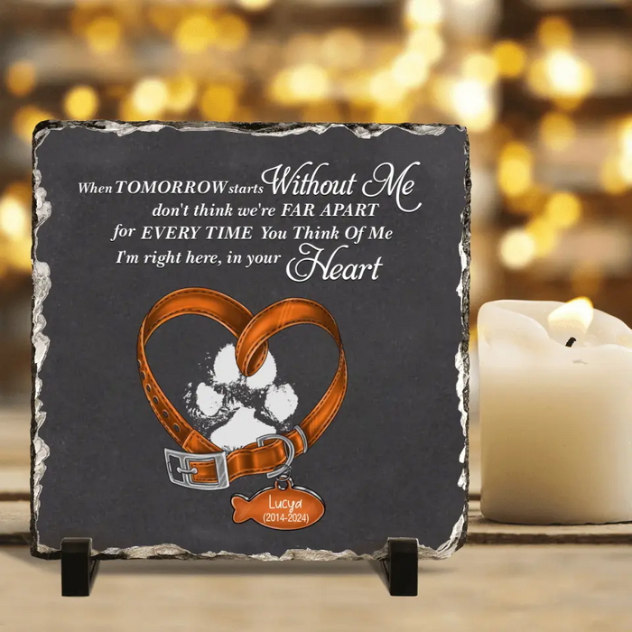 Custom Personalized Memorial Pet Cat Square Lithograph - Gift Idea For Pet Lover/Cat Lovers