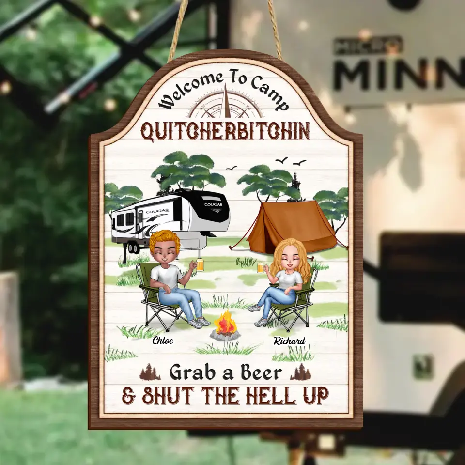 Personalized Camping Wooden Sign - Best Gift For Camping Lovers/Friend ...