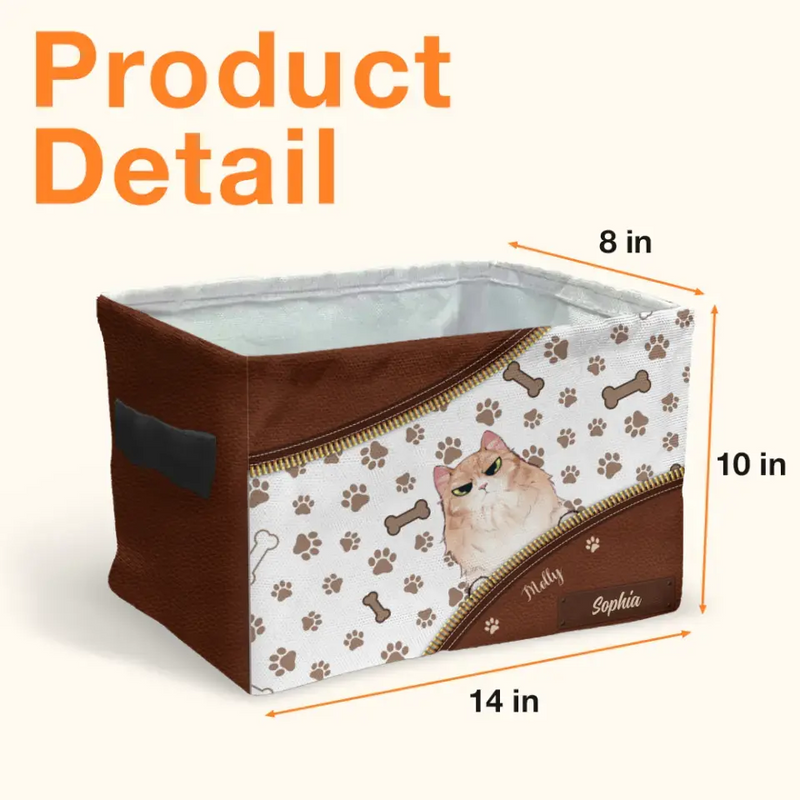 Personalized Pet Storage Box - 
Up to 3 Dogs/Cats - Mother's Day/Father's Day Gift for Dog/Cat Lovers