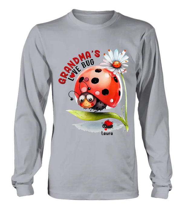 Personalized Grandma Shirt/Hoodie - Up to 6 Kids - Mother's Day Gift Idea For Grandma - Grandma's Love Bug