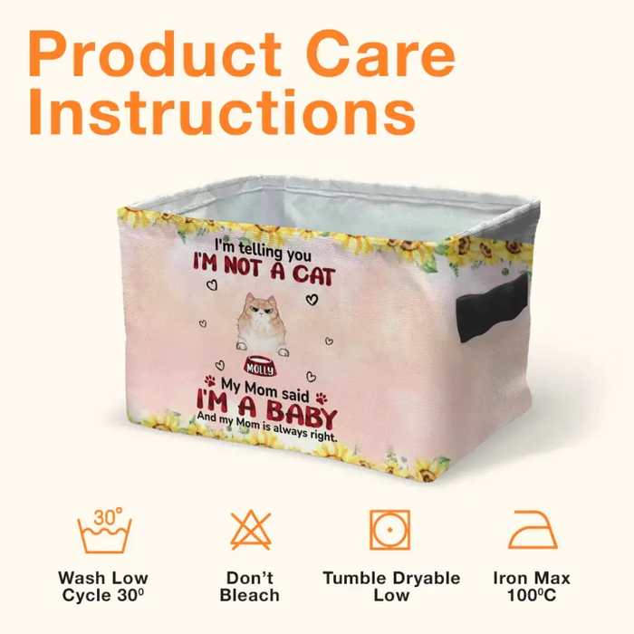 Personalized Pet Storage Box - Up to 10 Dogs/Cats - Gift Idea for Dog/Cat Lovers - We're Not Pets Our Mom Said We're Babies