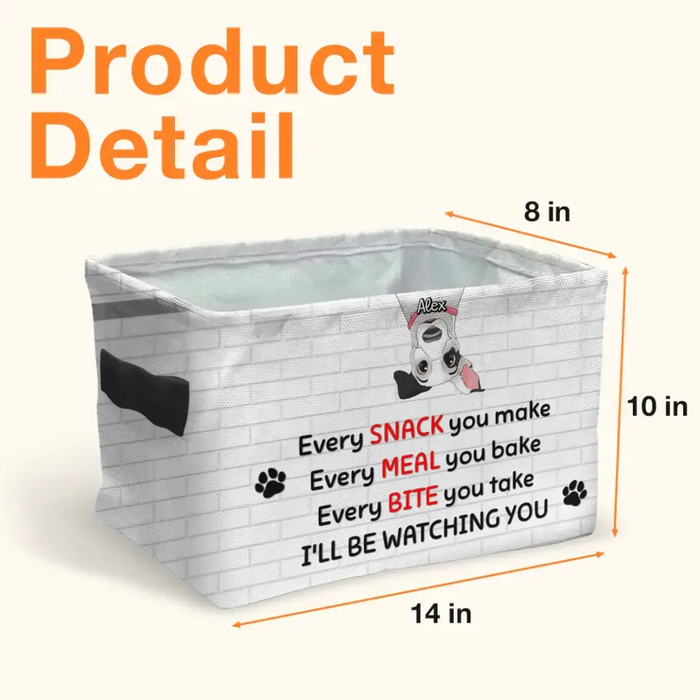 Personalized Pet Storage Box - Up to 5 Dogs/Cats - Gift Idea for Dog/Cat Lovers - I'll Be Watching You