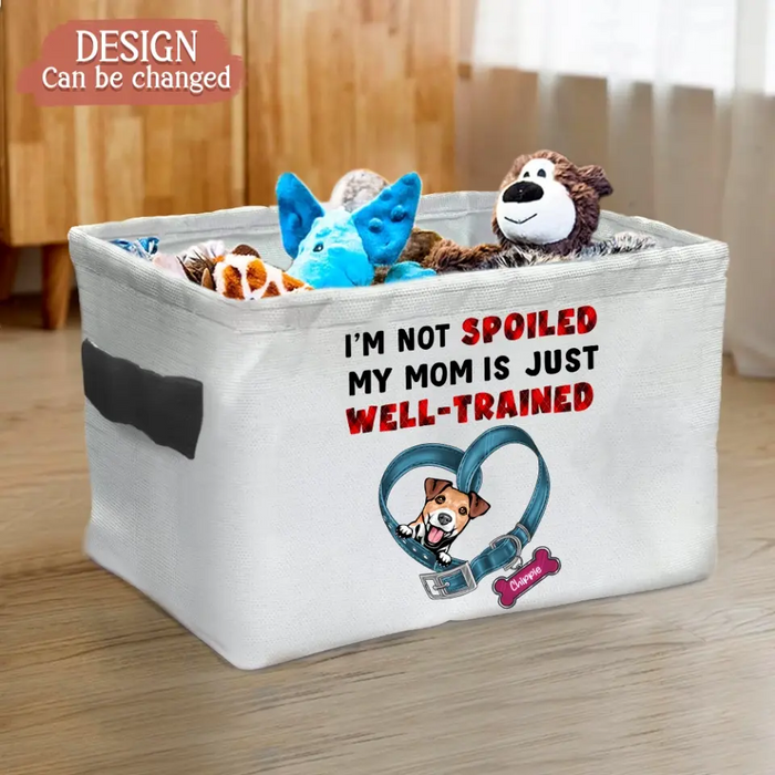 Custom Personalized Dog Storage Box - 
Upto 3 Dogs - Mother's Day/Father's Day Gift for Dog/Cat Lovers - I'm Not Spoiled