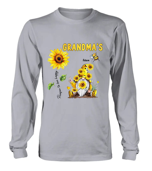 Custom Personalized Grandma Shirt/ Hoodie - Upto 6 Kids - Mother's Day Gift Idea For Grandma - Grandma's Reasons To Bee Happy