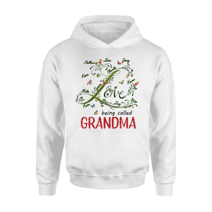 Custom Personalized Grandma Shirt/ Hoodie - Upto 10 Kids - Mother's Day Gift Idea For Grandma - Love Being Called Grandma