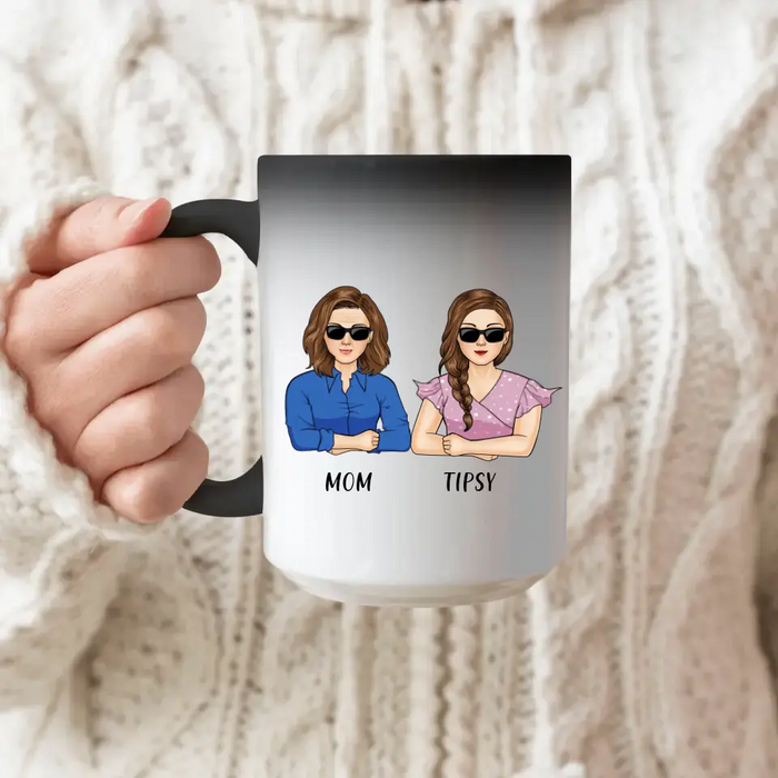 Personalized Mom Color Changing Coffee Mug - Gift Idea From Daughter To Mom/Mother's Day - Dear Mom, Thanks 4 Putting Up With A Spoiled Child