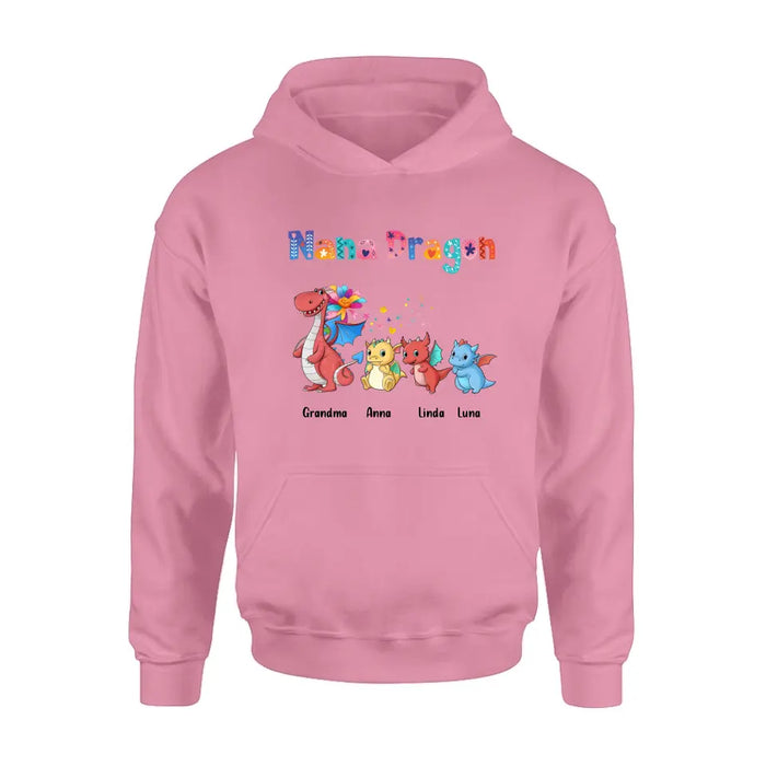 Personalized Grandma Dragon Shirt/Hoodie - Up to 10 Kids - Mother's Day Gift Idea For Grandma - Nana Dragon