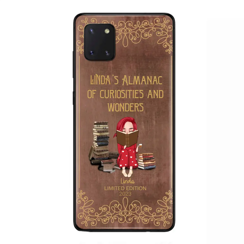 Personalized Reading Girl Phone Case - Gift Idea For Reading Lovers - Almanac Of Curiosities - Cases For iPhone/Samsung