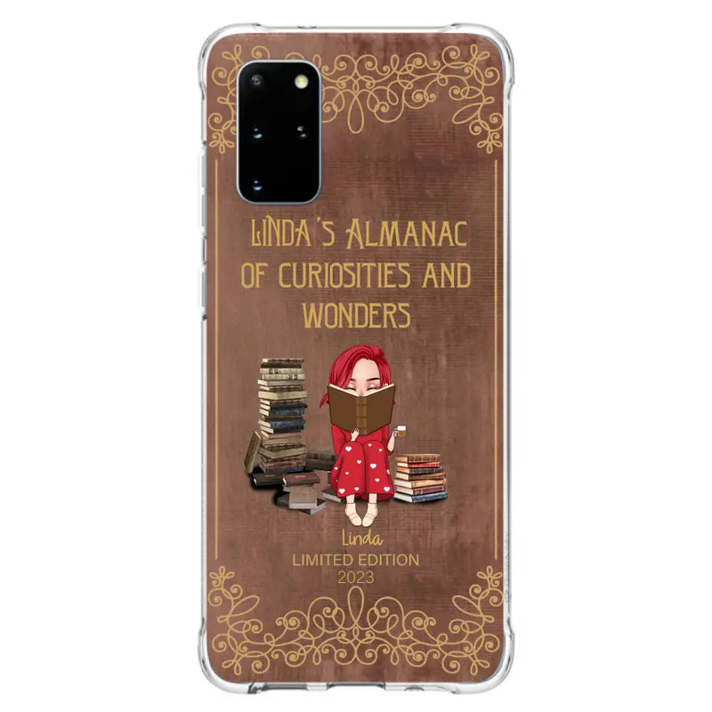 Personalized Reading Girl Phone Case - Gift Idea For Reading Lovers - Almanac Of Curiosities - Cases For iPhone/Samsung