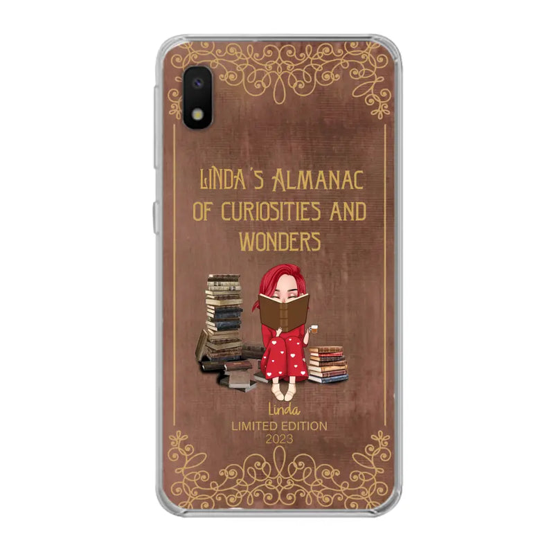 Personalized Reading Girl Phone Case - Gift Idea For Reading Lovers - Almanac Of Curiosities - Cases For iPhone/Samsung
