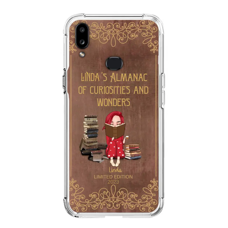 Personalized Reading Girl Phone Case - Gift Idea For Reading Lovers - Almanac Of Curiosities - Cases For iPhone/Samsung