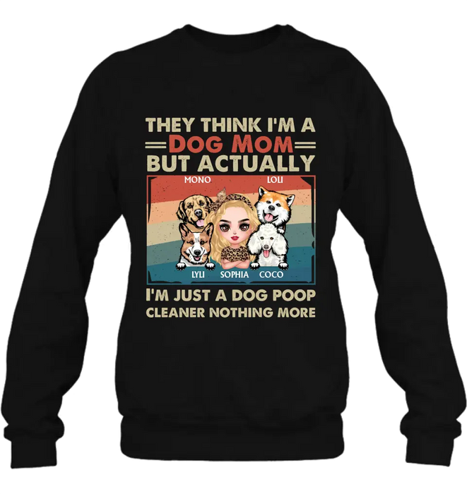 Personalized Dog Mom T-shirt/Hoodie - Gift Idea For Dog Lover/Mother's Day - Up to 4 Dogs - I'm Just A Dog Poop