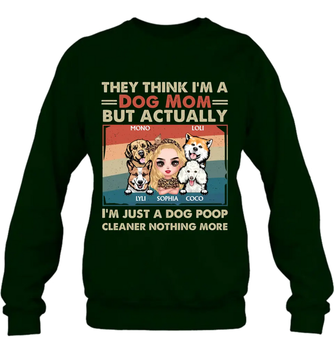 Personalized Dog Mom T-shirt/Hoodie - Gift Idea For Dog Lover/Mother's Day - Up to 4 Dogs - I'm Just A Dog Poop