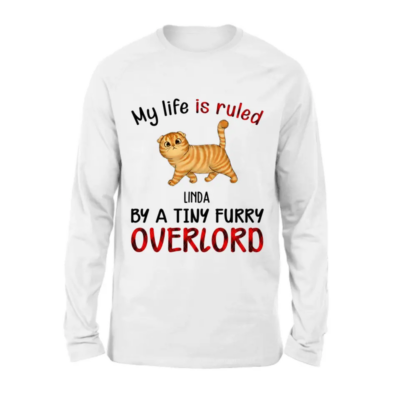 Personalized Pet Shirt/Hoodie - Up to 4 Dogs - Mother's Day/Father's Day Gift Idea For Dog/Cat Lovers - My Life Is Ruled By A Tiny Furry Overlord