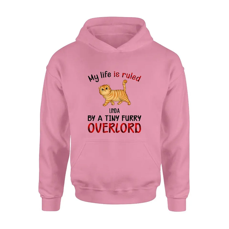 Personalized Pet Shirt/Hoodie - Up to 4 Dogs - Mother's Day/Father's Day Gift Idea For Dog/Cat Lovers - My Life Is Ruled By A Tiny Furry Overlord