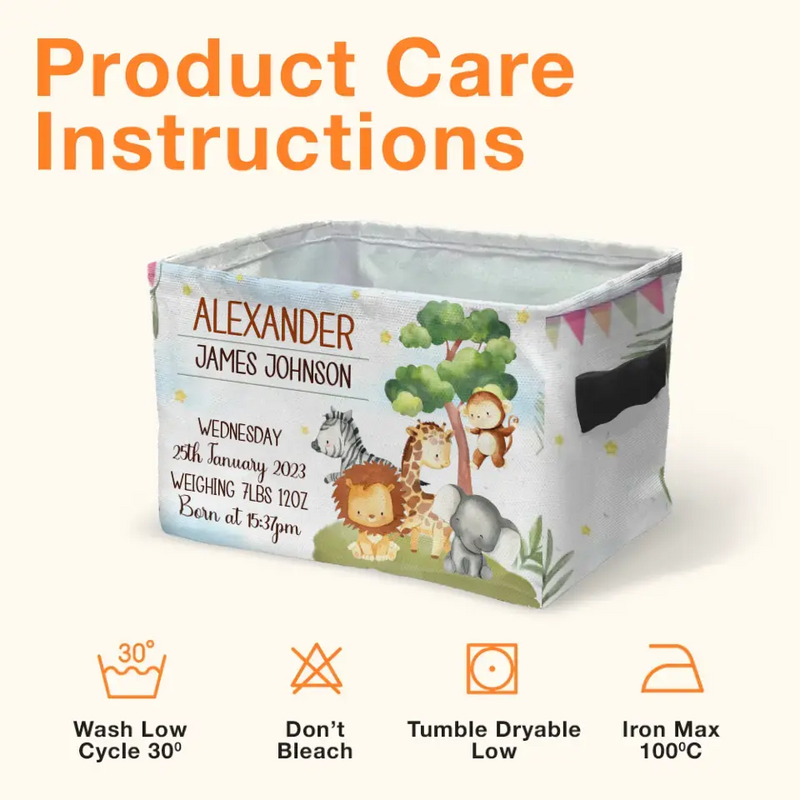Personalized Baby Toy Storage Box - Gift Idea For Kids