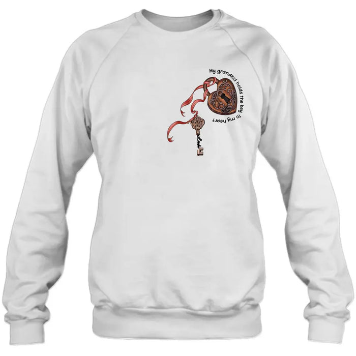 Personalized Grandma Shirt/Hoodie - Up to 10 Kids/Grandkids - Mother's Day Gift Idea For Grandma/Mom - My Grandkids Hold The Key To My Heart