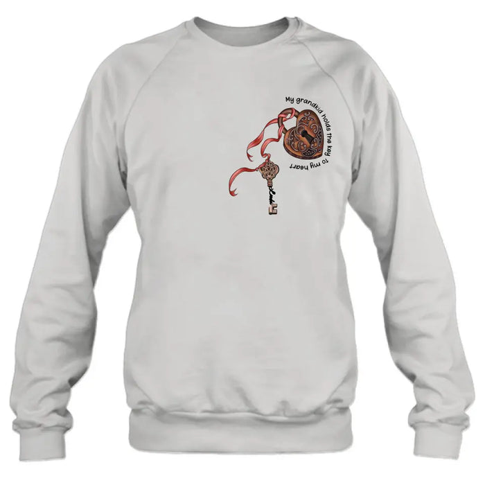 Personalized Grandma Shirt/Hoodie - Up to 10 Kids/Grandkids - Mother's Day Gift Idea For Grandma/Mom - My Grandkids Hold The Key To My Heart