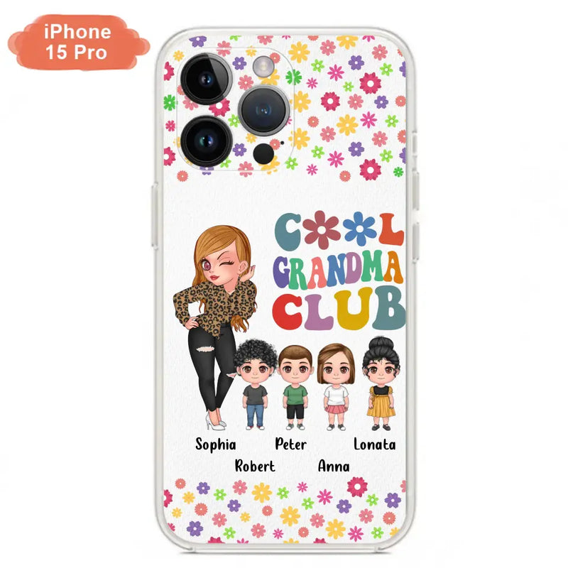 Personalized Cool Grandma Phone Case - Gift Idea For Grandma - Up to 4 Kids - Cases For iPhone/Samsung