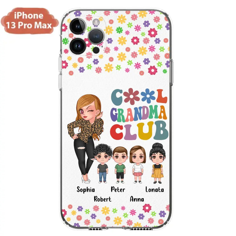 Personalized Cool Grandma Phone Case - Gift Idea For Grandma - Up to 4 Kids - Cases For iPhone/Samsung
