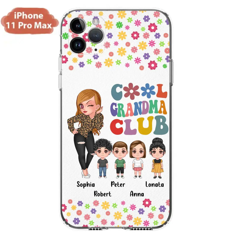 Personalized Cool Grandma Phone Case - Gift Idea For Grandma - Up to 4 Kids - Cases For iPhone/Samsung