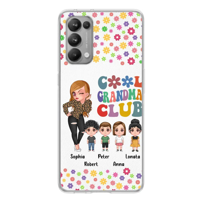 Custom Personalized Cool Grandma Phone Case - Gift Idea For Grandma - Upto 4 Kids - Cases For Oppo/Xiaomi/Huawei