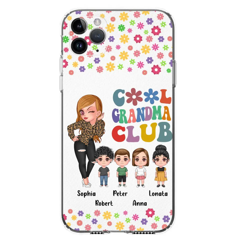 Personalized Cool Grandma Phone Case - Gift Idea For Grandma - Up to 4 Kids - Cases For iPhone/Samsung
