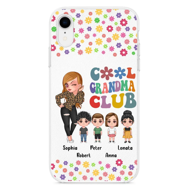 Personalized Cool Grandma Phone Case - Gift Idea For Grandma - Up to 4 Kids - Cases For iPhone/Samsung