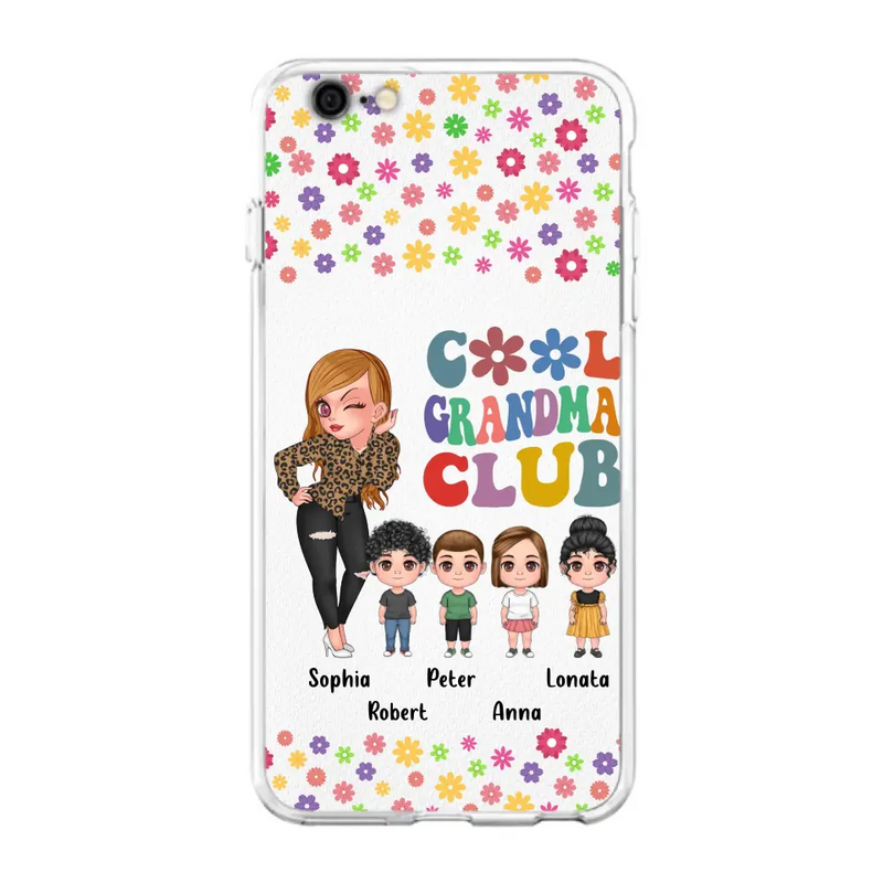 Personalized Cool Grandma Phone Case - Gift Idea For Grandma - Up to 4 Kids - Cases For iPhone/Samsung