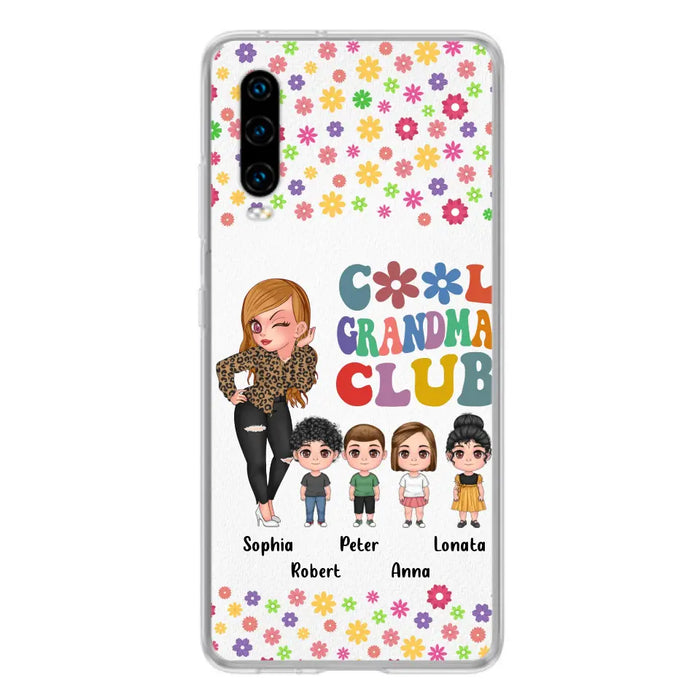 Custom Personalized Cool Grandma Phone Case - Gift Idea For Grandma - Upto 4 Kids - Cases For Oppo/Xiaomi/Huawei