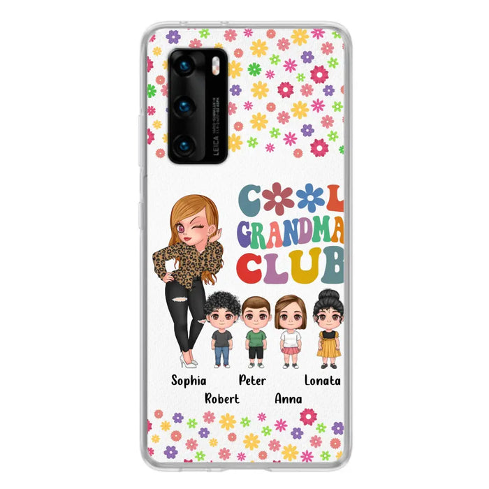 Custom Personalized Cool Grandma Phone Case - Gift Idea For Grandma - Upto 4 Kids - Cases For Oppo/Xiaomi/Huawei