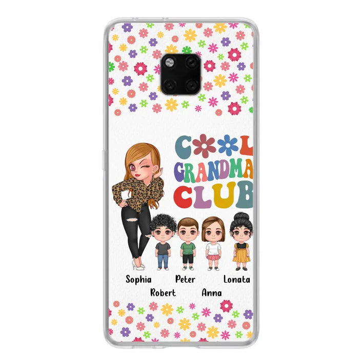 Custom Personalized Cool Grandma Phone Case - Gift Idea For Grandma - Upto 4 Kids - Cases For Oppo/Xiaomi/Huawei