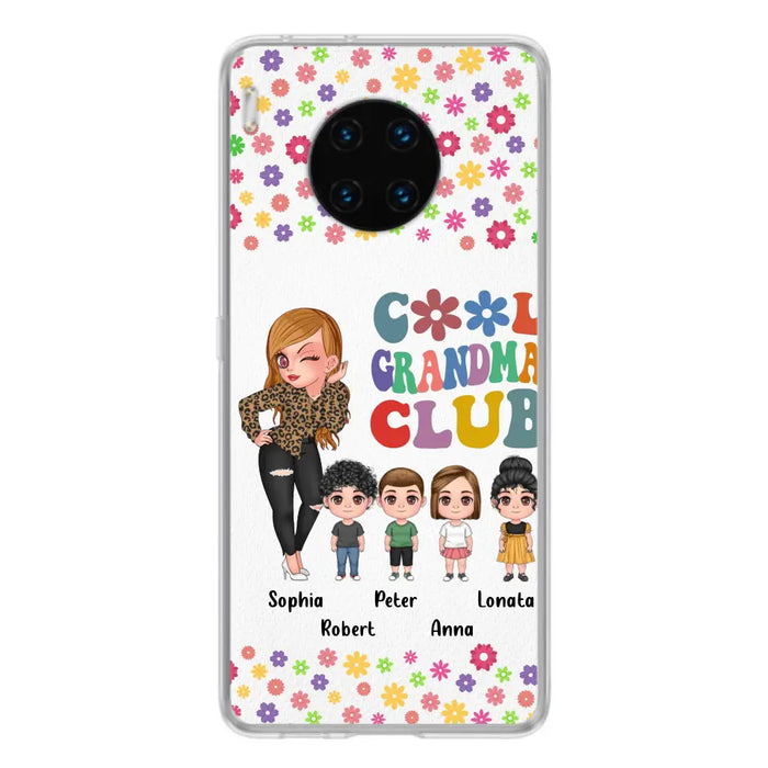 Custom Personalized Cool Grandma Phone Case - Gift Idea For Grandma - Upto 4 Kids - Cases For Oppo/Xiaomi/Huawei