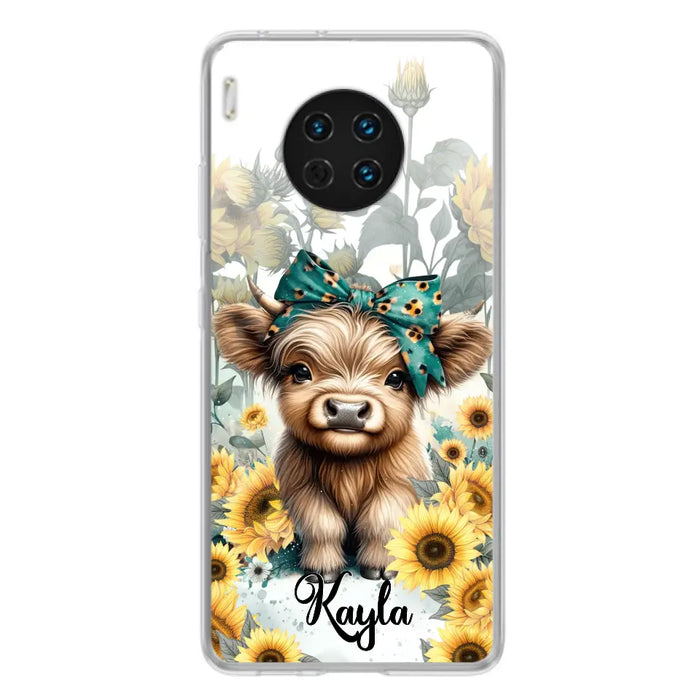 Teal Highland Cow Phone Case - Gift Idea For Grandma/Birthday -  Case For Oppo/Xiaomi/Huawei