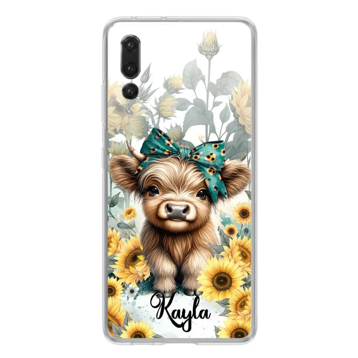 Teal Highland Cow Phone Case - Gift Idea For Grandma/Birthday -  Case For Oppo/Xiaomi/Huawei