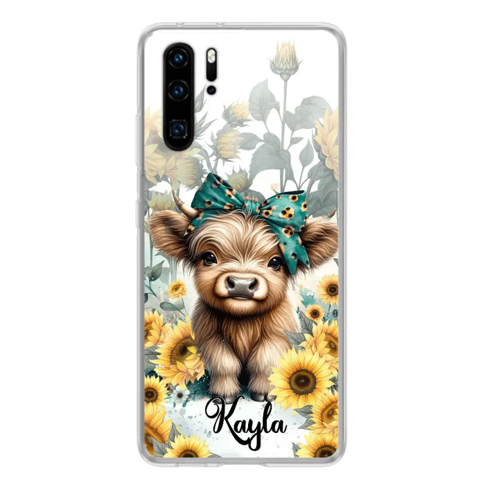 Teal Highland Cow Phone Case - Gift Idea For Grandma/Birthday -  Case For Oppo/Xiaomi/Huawei