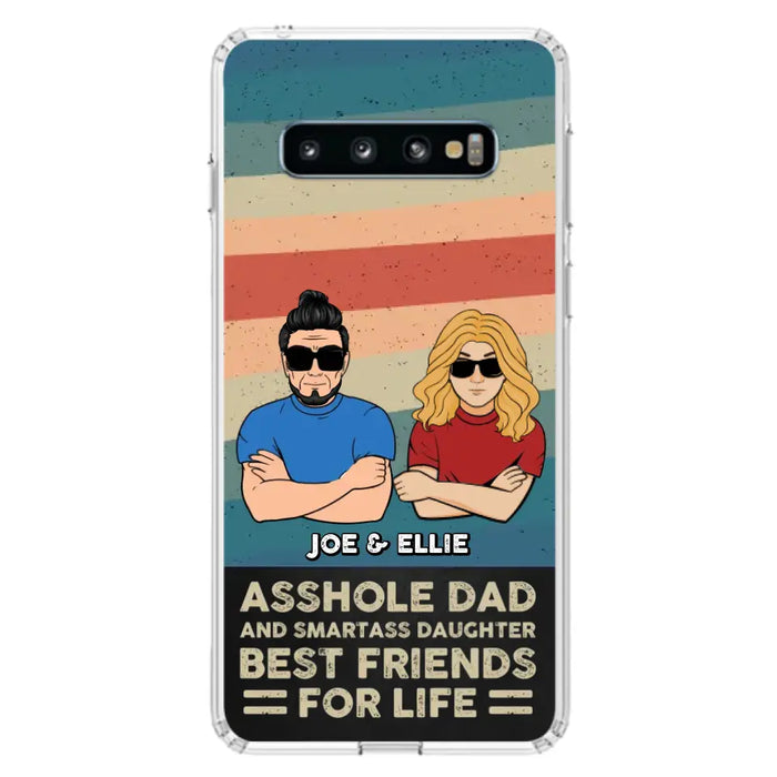 Personalized Dad/Mom And Daughter/Son Phone Case - Gift Idea For Father's Day/Mother's Day From Daughter/Son - Asshole Dad - Cases For Samsung/iPhone