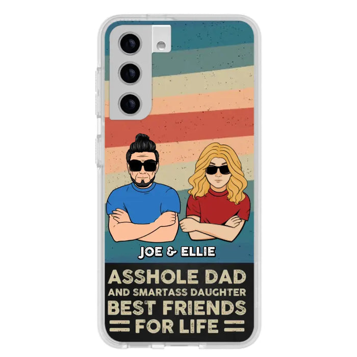 Personalized Dad/Mom And Daughter/Son Phone Case - Gift Idea For Father's Day/Mother's Day From Daughter/Son - Asshole Dad - Cases For Samsung/iPhone