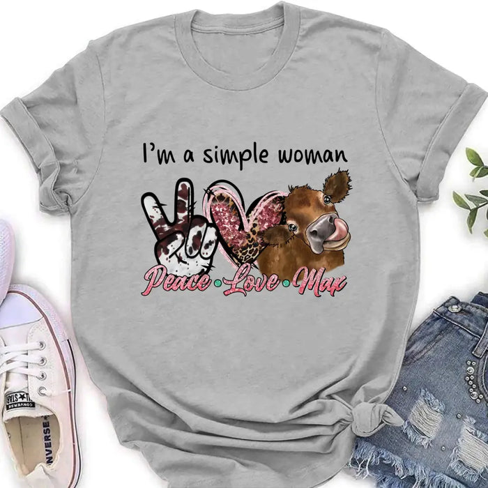 Custom Personalized Simple Woman Shirt/Hoodie - Gift Idea For Mother's Day - I'm A Simple Woman