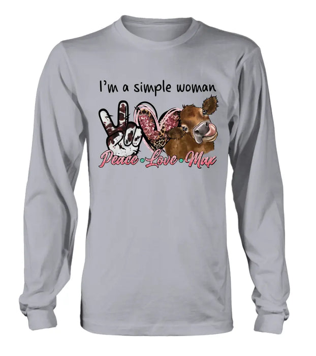 Custom Personalized Simple Woman Shirt/Hoodie - Gift Idea For Mother's Day - I'm A Simple Woman
