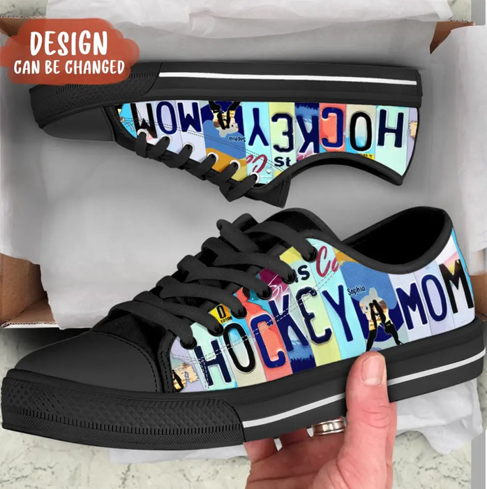 Custom Hockey Mom Canvas Sneakers - Gift Idea For Hockey/ Mother's Day