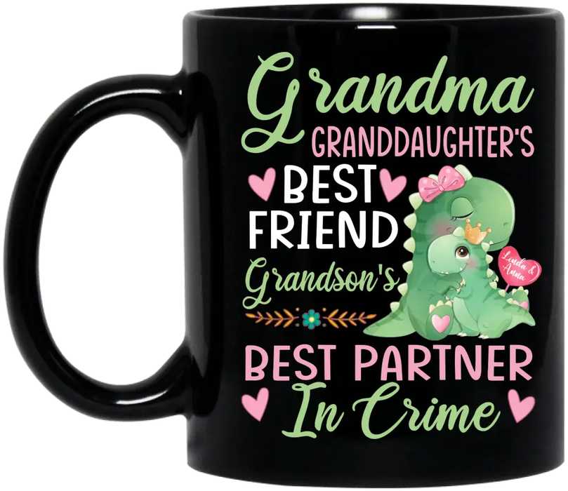Personalized Grandma Mug - Best Gift Idea For Mother's Day/Grandma - Best Partner In Crime