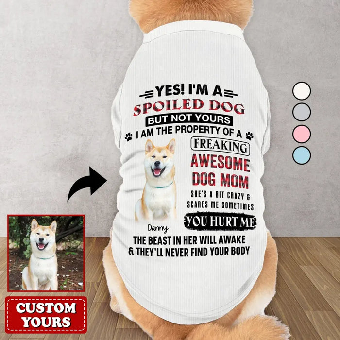 Custom Personalized AOP Big Dog's Tank Top - Upload Photo - Gift Idea For Your Dog - I'm A Spoiled Dog But Not Yours