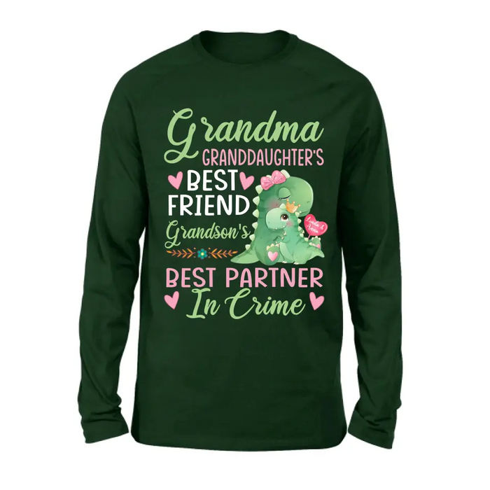 Personalized Grandma Shirt/ Hoodie - Best Gift Idea For Mother's Day/Grandma - Best Partner In Crime